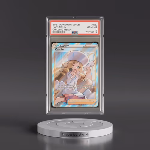 2021 Pokémon Sword & Shield Chilling Reign #189 Caitlin - Full Art (PSA 10 GEM MINT)