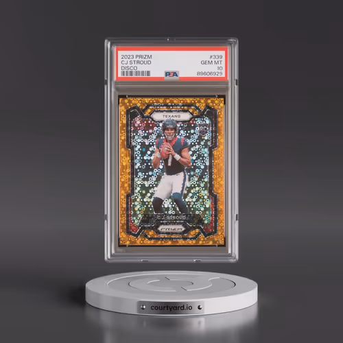 2023 Panini Prizm #339 CJ Stroud - Disco Prizm (PSA 10 GEM MINT)