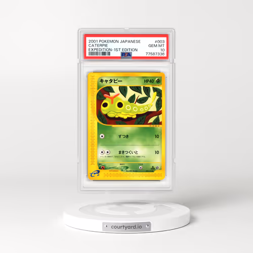2001 Japanese Pokémon Expedition #003 Caterpie - 1st Edition (PSA 10 GEM MINT)