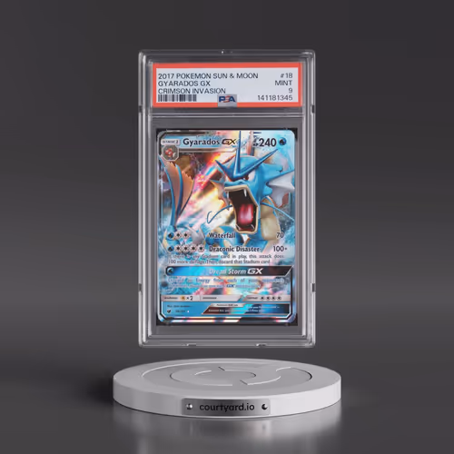 2017 Pokémon Sun & Moon Crimson Invasion #18 Gyarados GX - Holo (PSA 9 MINT)