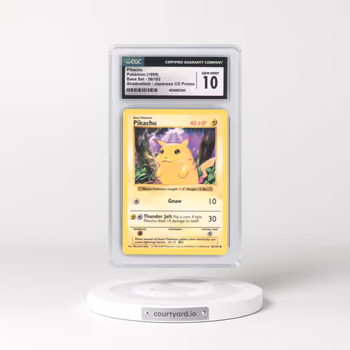 1999 Base Set #58 Pikachu - Shadowless (CGC 10 GEM MINT)