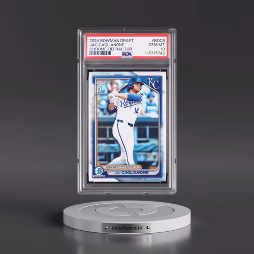 2024 Bowman Draft #BDC8 Jac Caglianone - Chrome-Refractor (PSA 10 GEM MINT)