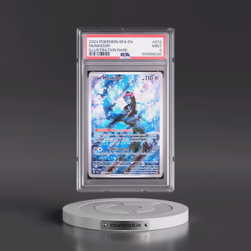 2024 Pokémon Sfa EN-Shrouded Fable #072 Munkidori - Illustration Rare (PSA 9 MINT)
