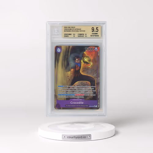 2023 One Piece Card Game Kingdoms of Intrigue #OP04060 Crocodile ALT ART SR (BGS 9.5 GEM MINT)