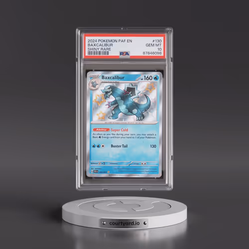 2024 Pokémon Paf EN-Paldean Fates #130 Baxcalibur - Shiny Rare (PSA 10 GEM MINT)