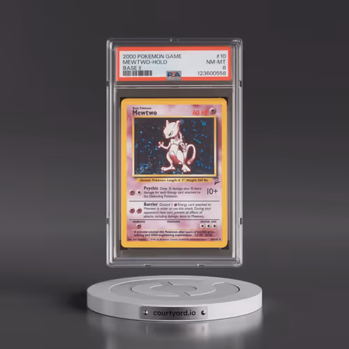 2000 Pokémon Game Base II #10 Mewtwo - Holo (PSA 8 NM-MT)
