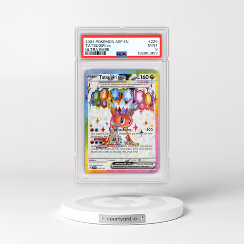 2024 Pokémon Ssp EN-Surging Sparks #226 Tatsugiri EX - Holo Ultra Rare (PSA 9 MINT)