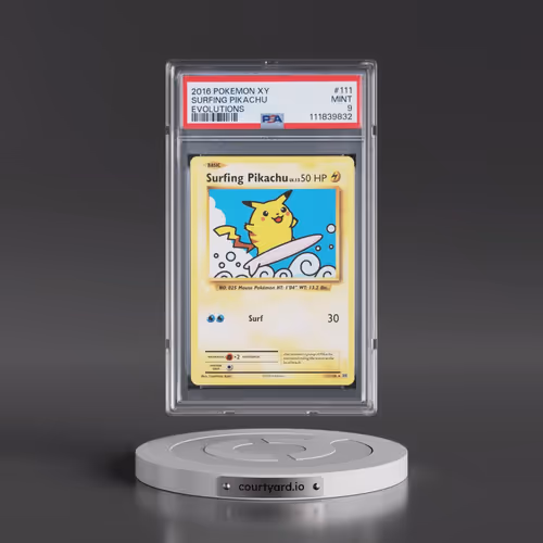 2016 Pokémon XY Evolutions #111 Surfing Pikachu (PSA 9 MINT)