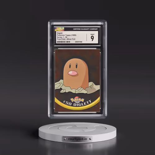 1999 Series 1 (Oval Nintendo Seal) #50 Diglett - First Print (Blue Topps Logo) Silver Foil (Smooth)
