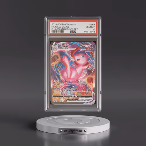 2021 Pokémon Sword & Shield Fusion Strike #269 Mew Vmax - Full Art Secret (PSA 10 GEM MINT)