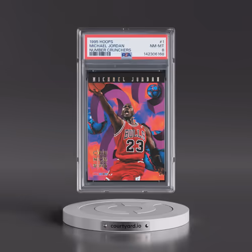 1995 Hoops Number Crunchers #1 Michael Jordan (PSA 8 NM-MT)