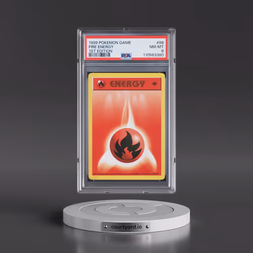 1999 Pokémon Game #98 Fire Energy - 1st Edition (PSA 8 NM-MT)