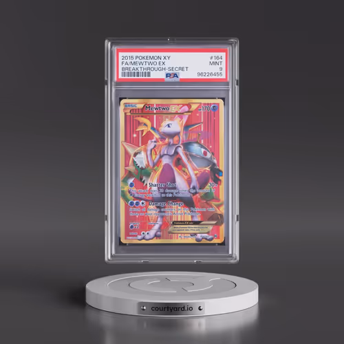 2015 Pokémon XY Breakthrough #164 Mewtwo EX - Holo Full Art Secret (PSA 9 MINT)