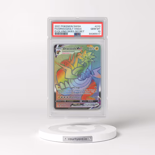 2021 Pokémon Sword & Shield Evolving Skies #210 Dracozolt Vmax - Full Art Secret (PSA 10 GEM MINT)