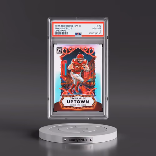 2025 Panini Donruss Optic Uptown #22 Travis Kelce (PSA 8 NM-MT)