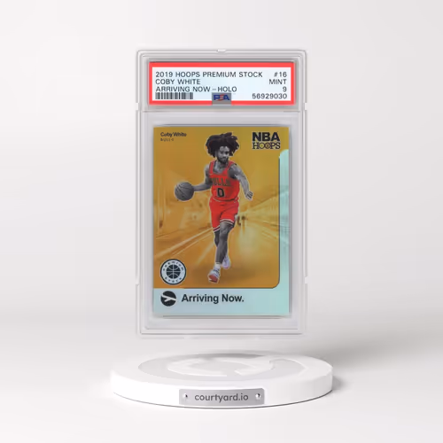 2019 Panini Hoops Premium Stock Arriving Now #16 Coby White - Holo (PSA 9 MINT)