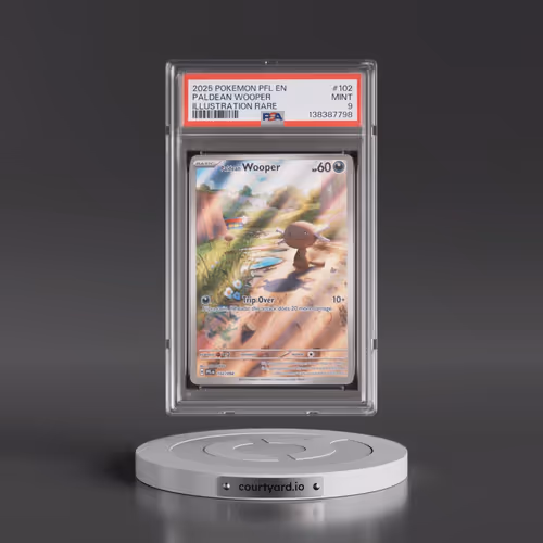 2025 Pokémon Pfl EN-Phantasmal Flames #102 Paldean Wooper - Illustration Rare (PSA 9 MINT)