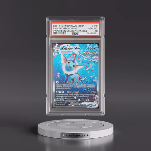 2021 Pokémon Swsh Black Star Promo #182 Vaporeon Vmax - Full Art Vaporeon Vmax Premium Collection (P