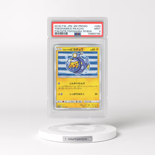 2018 Pokémon SM Promo #280 Yokohama's Pikachu - Pokemon Center Yokohama Special Box (PSA 9 MINT)