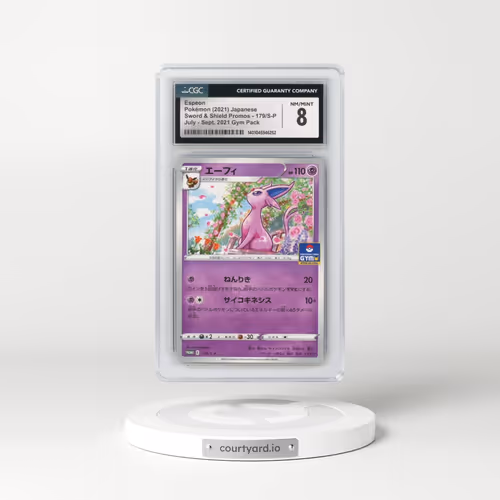 2019 Sword & Shield Promos #179/S-P Espeon - July - Sept. 2021 Gym Pack (CGC 8 NM-MT)
