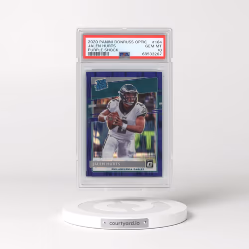 2020 Panini Donruss Optic #164 Jalen Hurts - Purple Shock (PSA 10 GEM MINT)