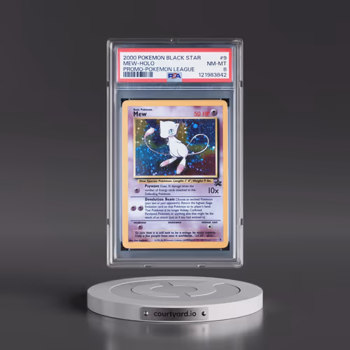 2000 Pokémon Promo Black Star #9 Mew - Holo Pokemon League (PSA 8 NM-MT)