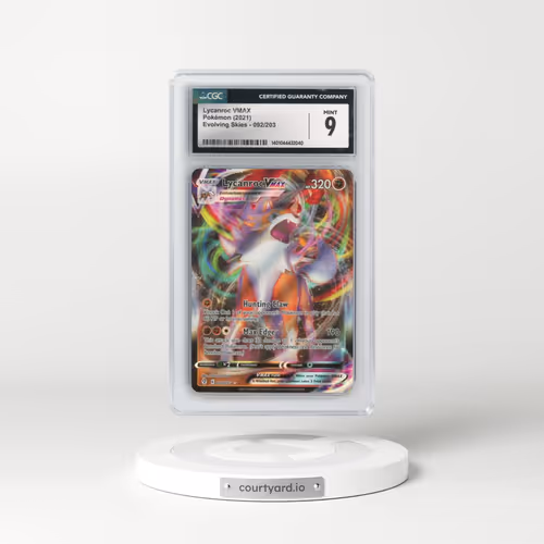 2021 Evolving Skies #092/203 Lycanroc VMAX - Holo (CGC 9 MINT)