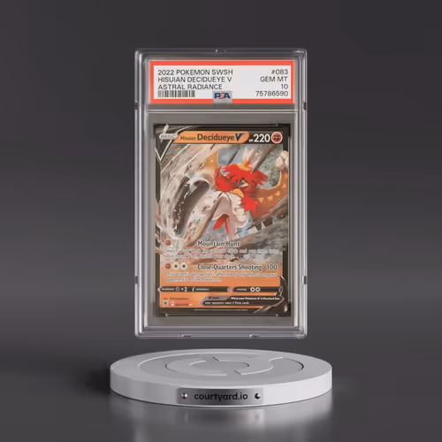 2022 Pokémon Sword & Shield Astral Radiance #083 Hisuian Decidueye V - Holo (PSA 10 GEM MINT)