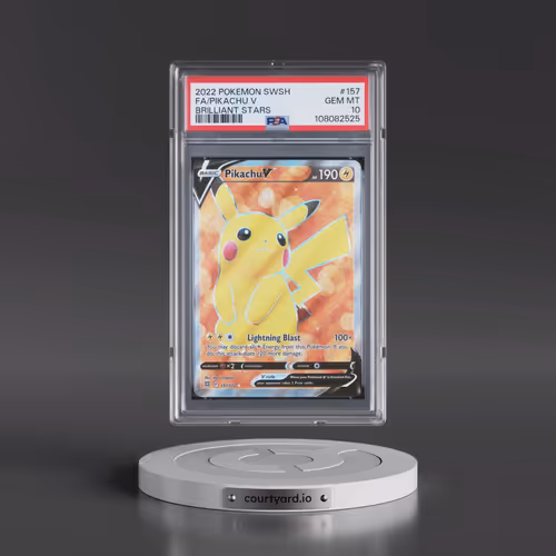 2022 Pokémon Sword & Shield Brilliant Stars #157 Pikachu V - Holo Full Art (PSA 10 GEM MINT)