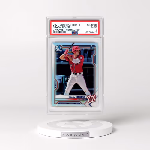2021 Bowman Draft #BDC186 Brady House - Chrome-Refractor (PSA 9 MINT)