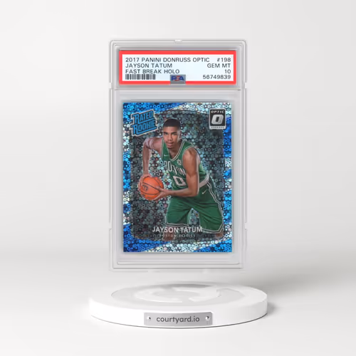 2017 Panini Donruss Optic #198 Jayson Tatum - Fast Break Holo (PSA 10 GEM MINT)