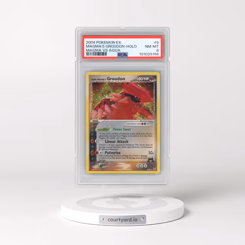 2004 Pokémon EX Team Magma VS Team Aqua #9 Team Magma's Groudon - Holo (PSA 8 NM-MT)
