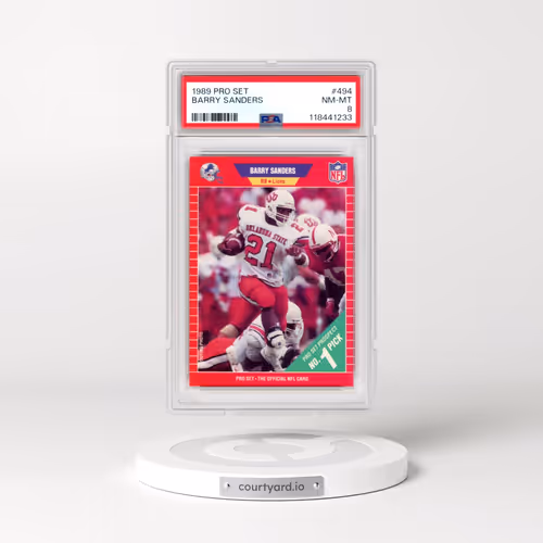 1989 Pro Set #494 Barry Sanders (PSA 8 NM-MT)