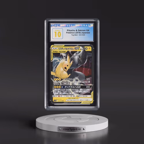 2018 Tag Bolt #031/095 Pikachu & Zekrom GX - Holo (CGC 10 PRISTINE)
