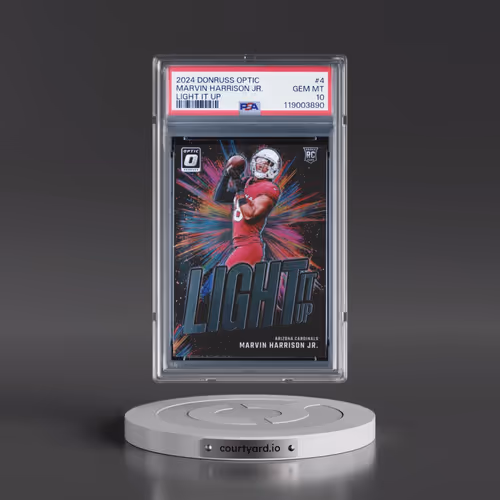 2024 Panini Donruss Optic Light It Up #4 Marvin Harrison Jr. (PSA 10 GEM MINT)