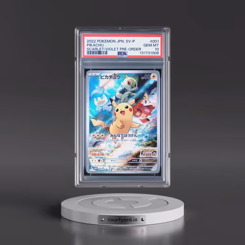 2022 Pokémon SV Promo #001 Pikachu - Scarlet & Violet Pre-Order (PSA 10 GEM MINT)
