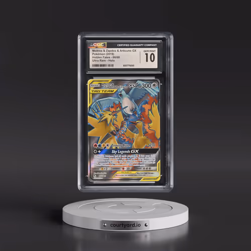 2019 Hidden Fates #66/68 Moltres & Zapdos & Articuno GX - Ultra Rare Holo (CGC 10 GEM MINT)