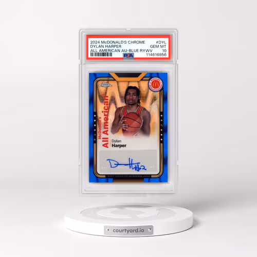2024 Topps Chrome McDonald's All American All American Autographs #DYL Dylan Harper - Blue Raywave (