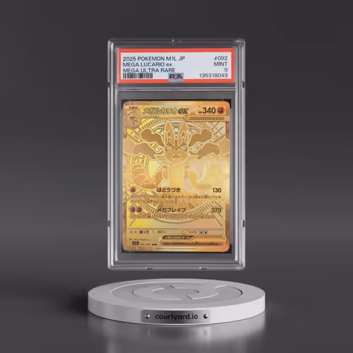 2025 Pokémon M1l-Mega Brave #092 Mega Lucario EX - Holo Mega Ultra Rare (PSA 9 MINT)