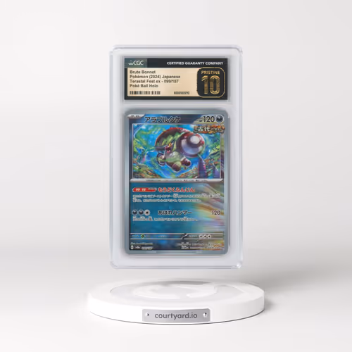 2024 High Class Pack: Terastal Fest ex - sv8a #099/187 Brute Bonnet - Poké Ball Holo (CGC 10 PRISTINE)