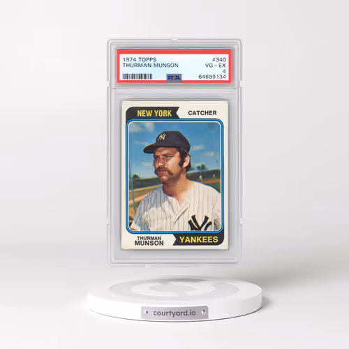 1974 Topps #340 Thurman Munson (PSA 4 VG-EX)