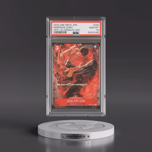 2022 One Piece Japanese Romance Dawn #025 Roronoa Zoro - Alternate Art (PSA 10 GEM MINT)