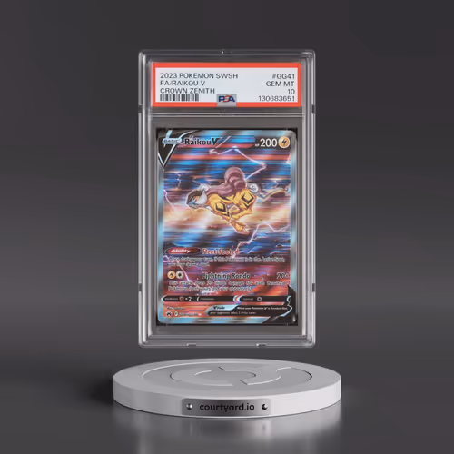 2023 Pokémon Sword and Shield Crown Zenith #GG41 Raikou V - Holo Full Art (PSA 10 GEM MINT)