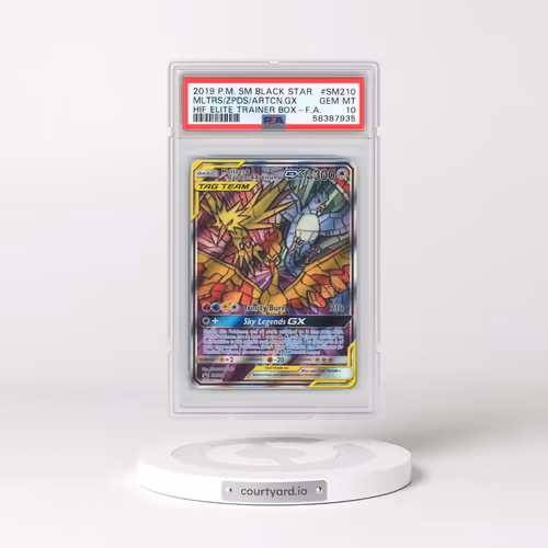 2019 Pokémon SM Black Star Promo #SM210 Moltres & Zapdos & Articuno GX - Holo Full Art Hidden Fates