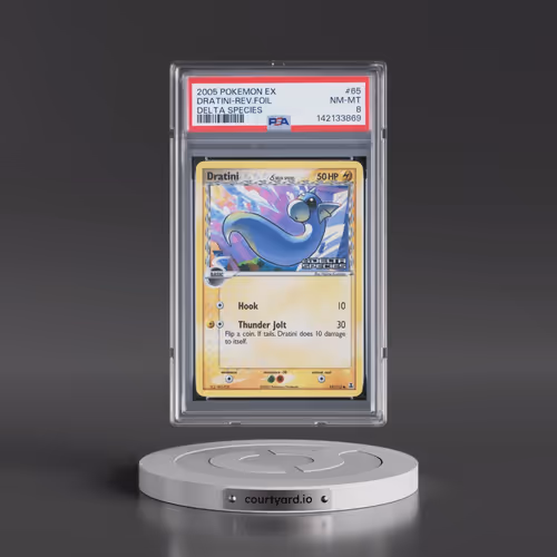 2005 Pokémon EX Delta Species #65 Dratini - Reverse Foil (PSA 8 NM-MT)