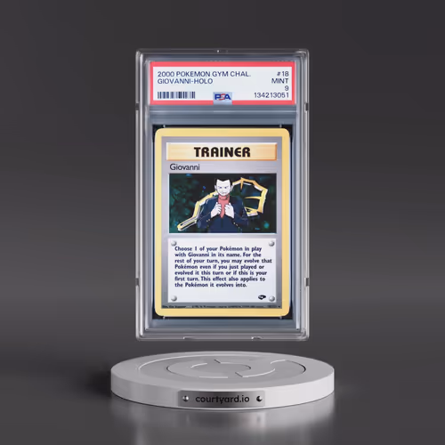 2000 Pokémon Gym Challenge #18 Giovanni - Holo (PSA 9 MINT)