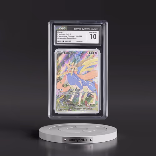2025 Pokémon Pfl EN-Phantasmal Flames #100 Zacian - Illustration Rare (CGC 10 GEM MINT)