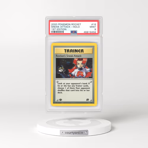 2000 Pokémon Rocket #16 Rocket's Sneak Attack - 1st Edition Holo (PSA 9 MINT)