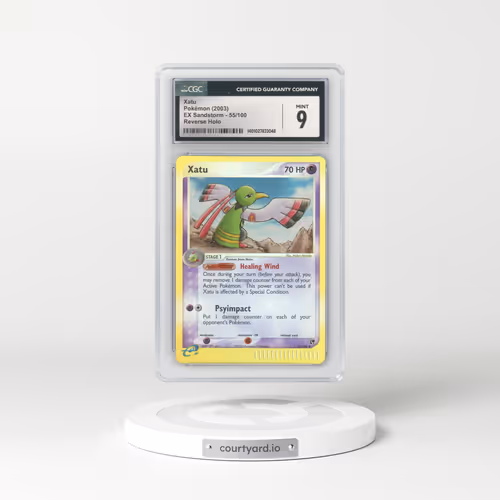2003 EX Sandstorm (2003 Copyright, w/ "e" Symbol) #55/100 Xatu - Reverse Holo (CGC 9 MINT)