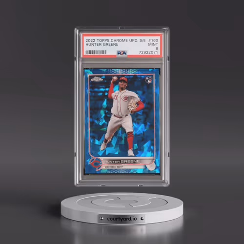 2022 Topps Chrome Update Sapphire Edition #160 Hunter Greene (PSA 9 MINT)